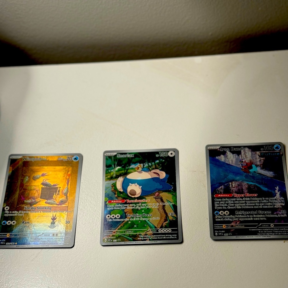 Snorlax and Iron bundle and wimpod full arts